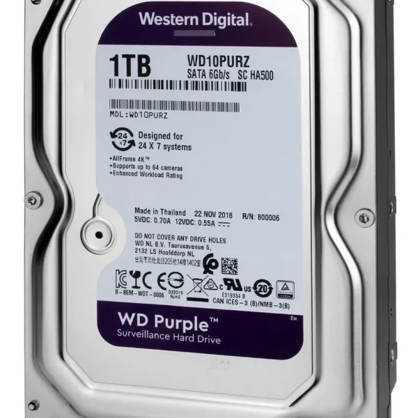 Disco Duro 1tb Western Digital Purple Vigilancia Pc Dvr Nvr