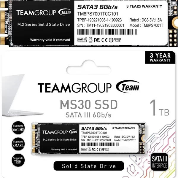 Ssd 1tb Teamgroup M.2 2280 Sata 6gb/s Disco Duro Solido Ms30